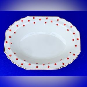 Vintage W S George Dalrymple Blushing Rose Oval Lido Vegetable Bowl